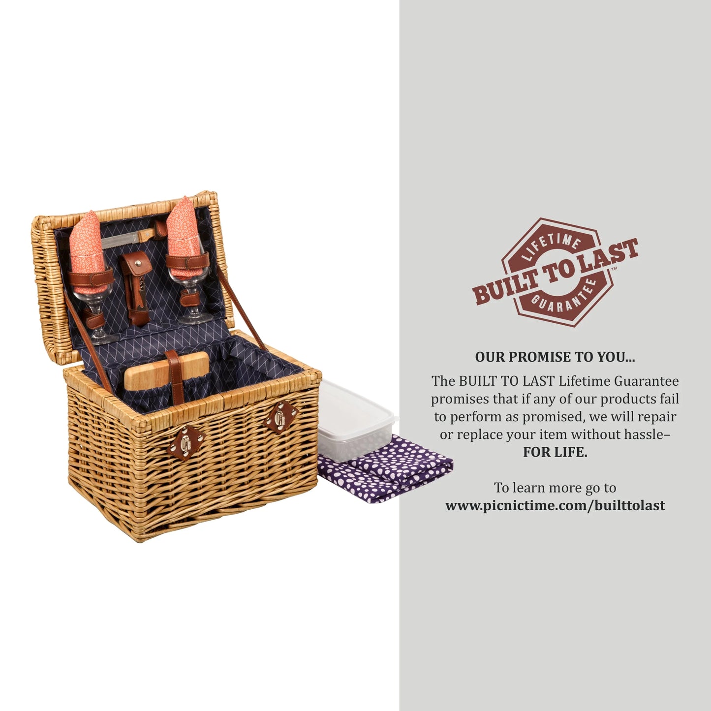 Napa Wine & Cheese Picnic Basket image 4