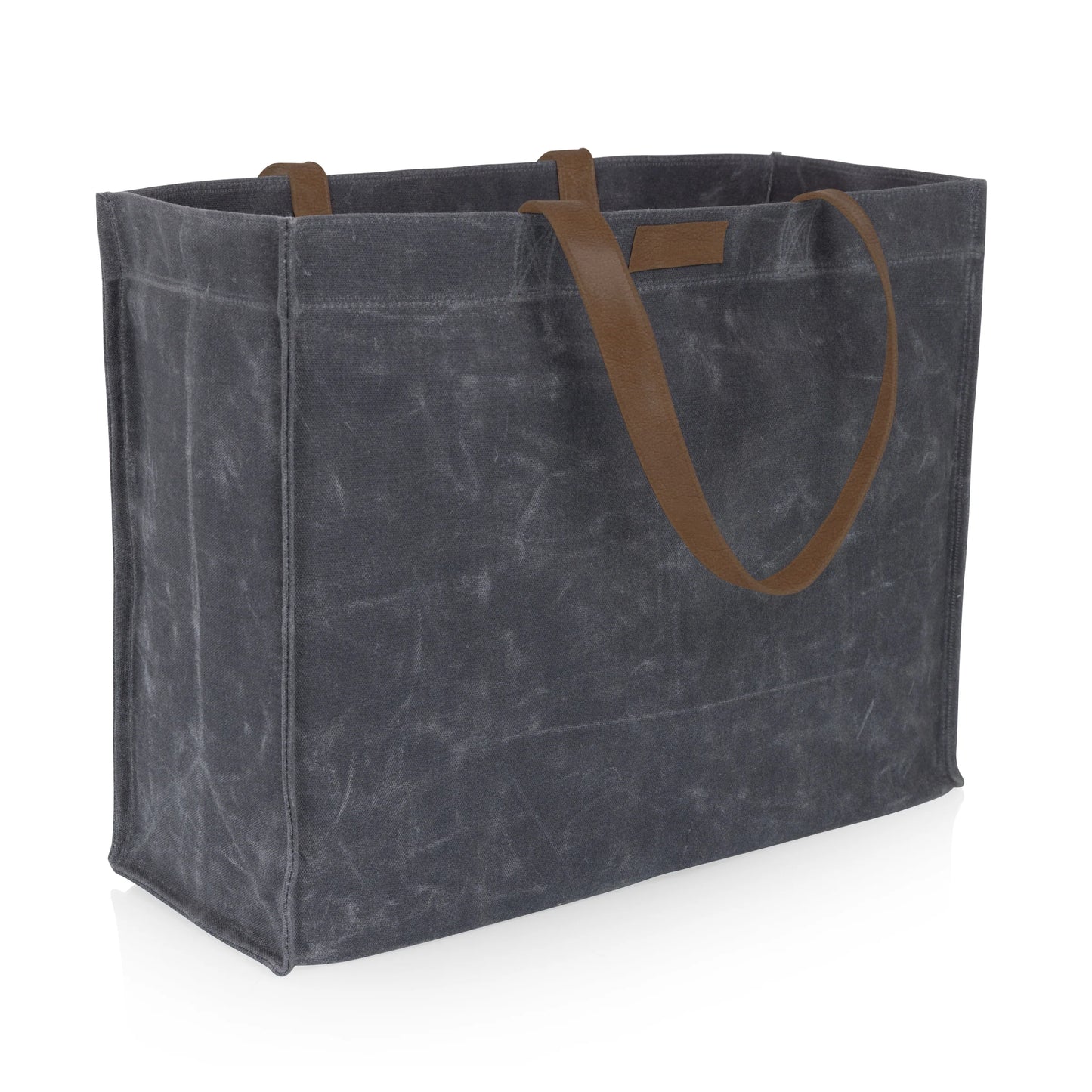 Market Waxed Canvas Tote with Leatherette Handles image 4