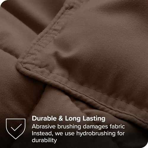 Queen size 3-Piece Down Alternative Microfiber Comforter Set in Chocolate Brown