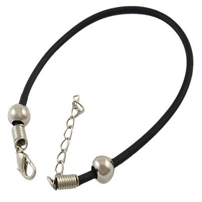 Adjustable Rubber Bracelet with bead spacers image 0