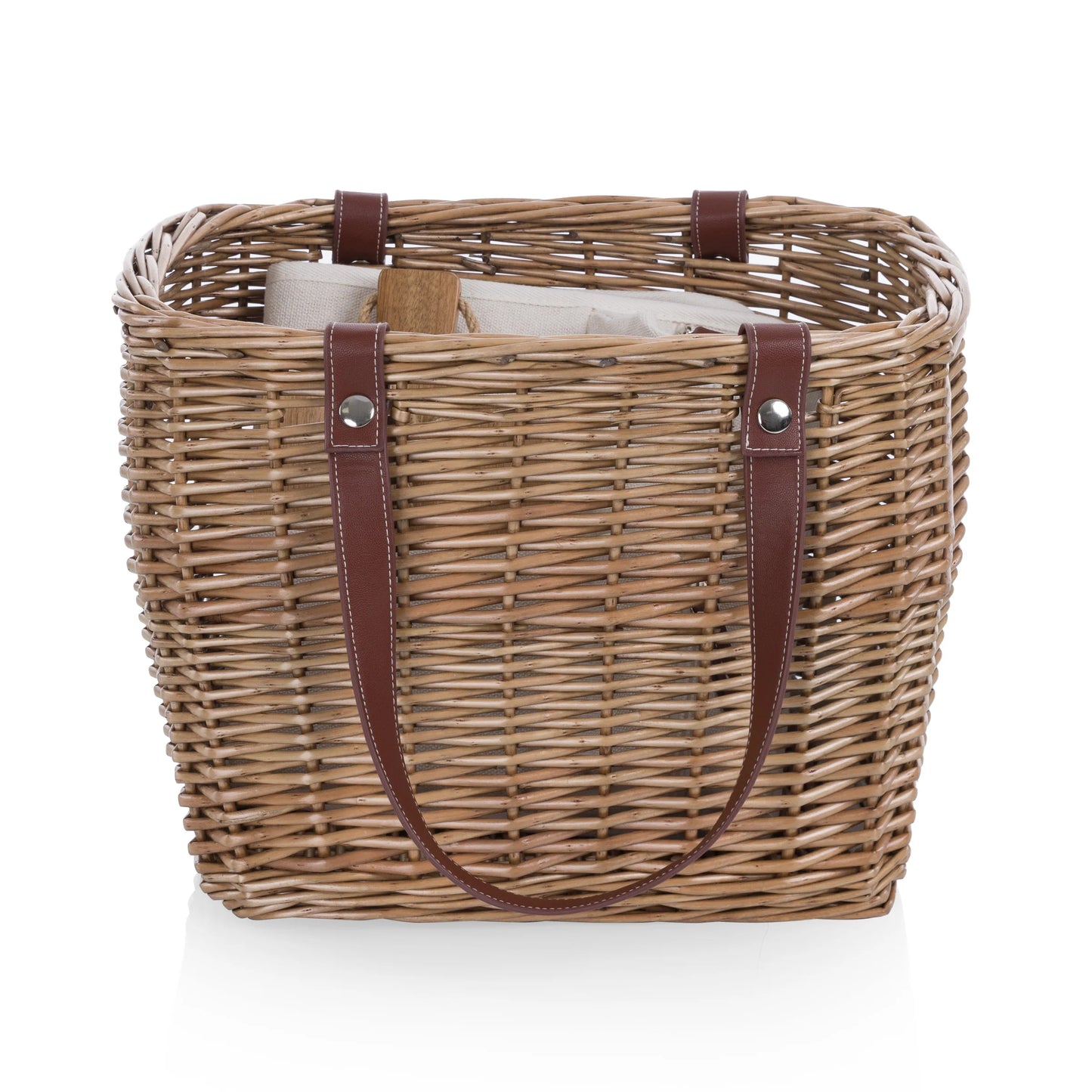 Terrabella Earth Friendly Handwoven Picnic Basket Set for 2 image 5