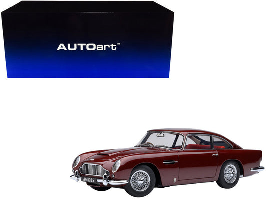 Aston Martin DB5 RHD (Right Hand Drive) Dubonnet Rosso Red Metallic 118 Model Car by Autoart