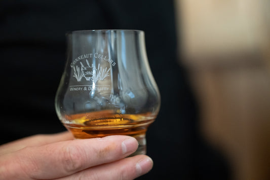 a person holding a glass in their hand