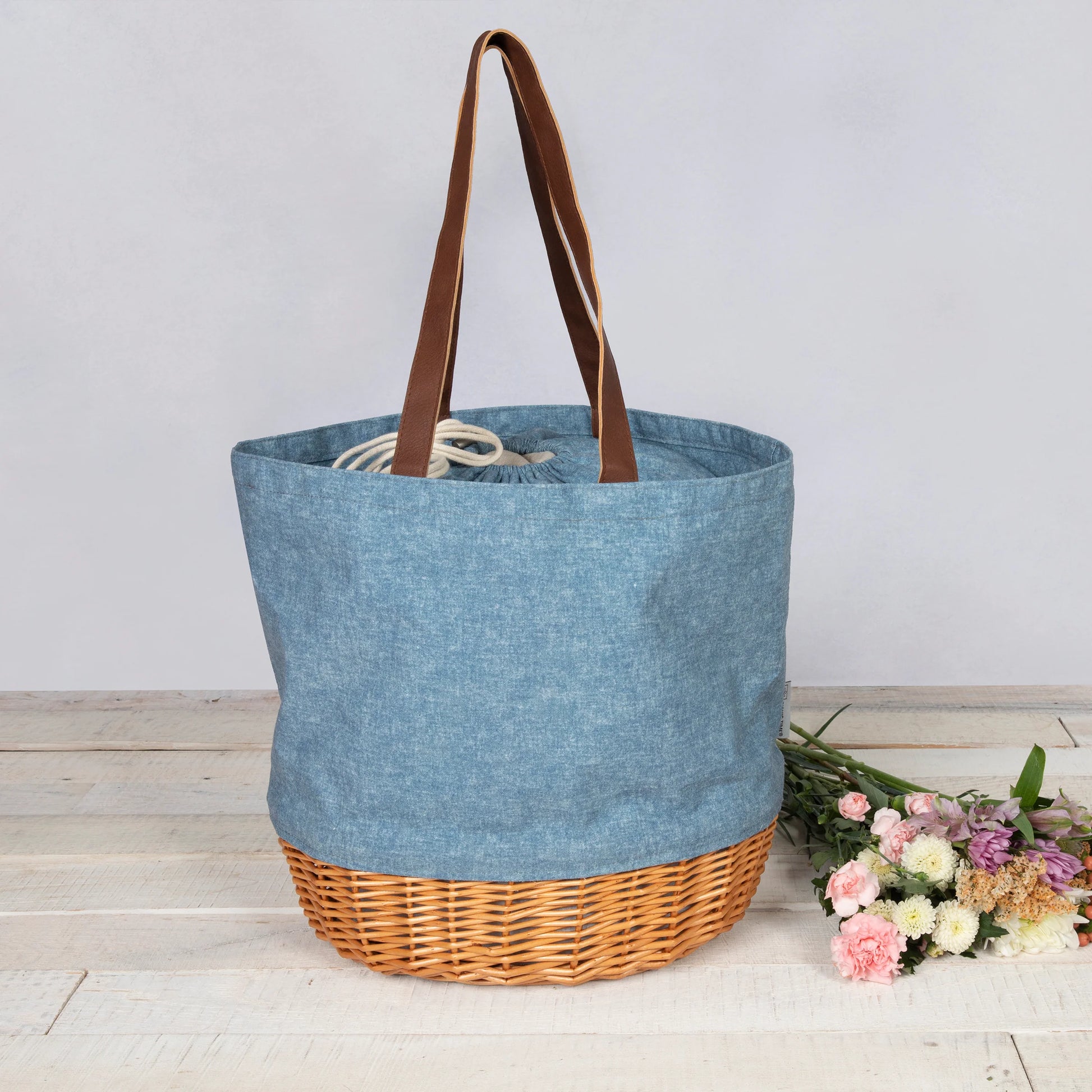 Coronado Canvas and Willow Basket Tote image 4