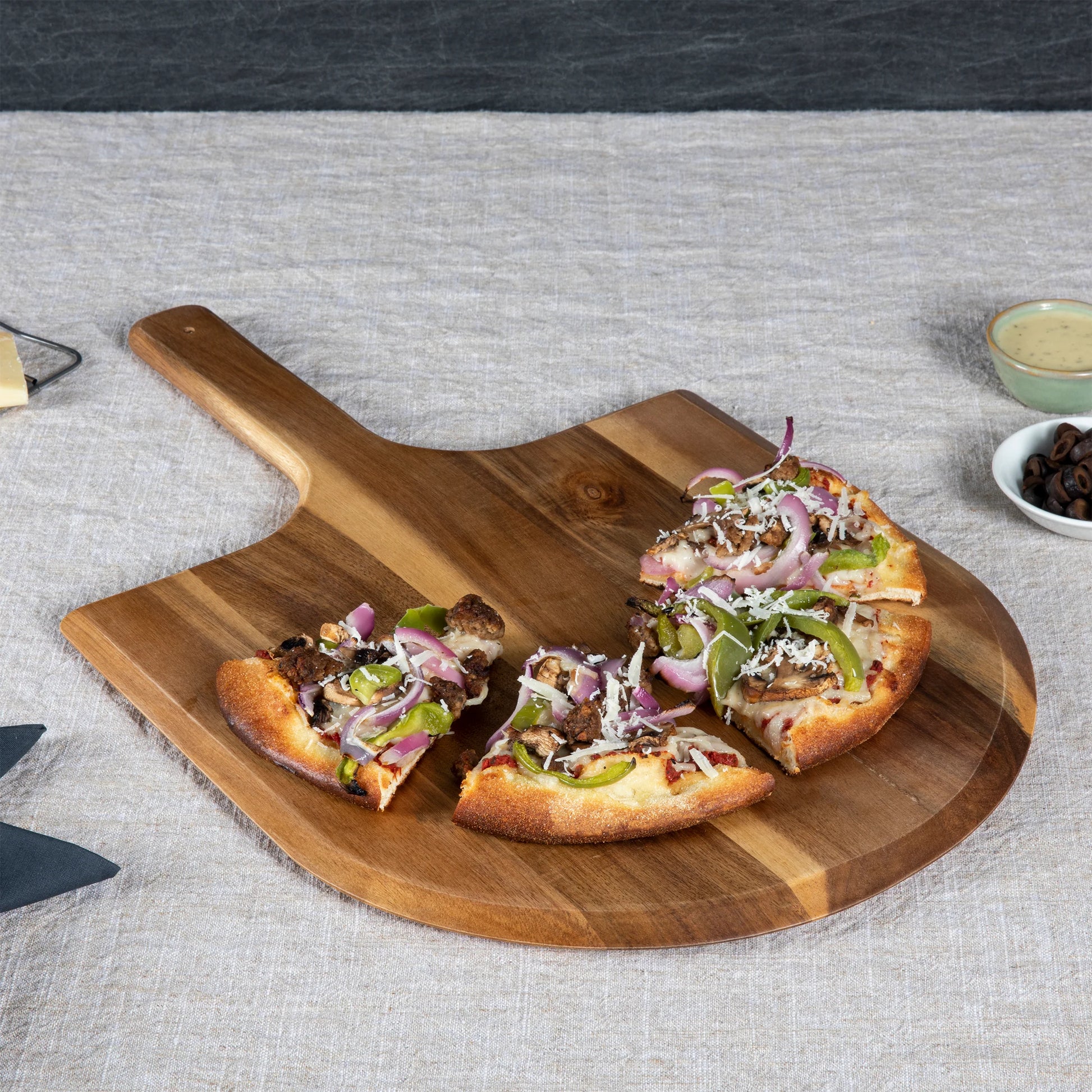 Acacia Wood Pizza Peel Serving Paddle image 0