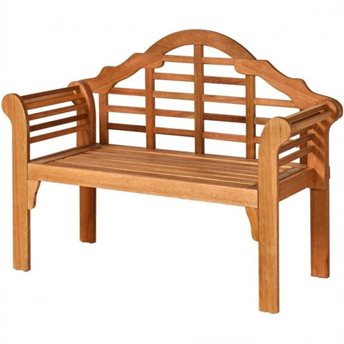 Farm Home Folding 2 Seater Garden Eucalyptus Bench image 1