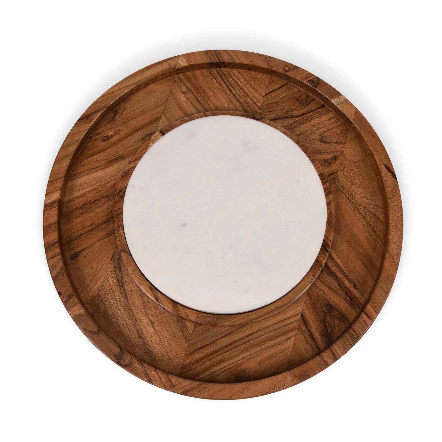 Isla Serving Platter With Marble Cheeseboard Insert image 2