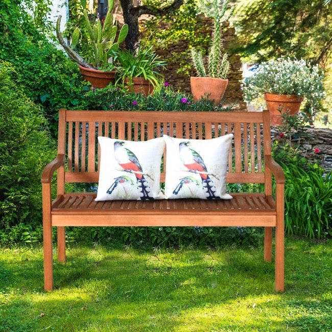 FarmHome Slatted 2 Seater Garden Eucalyptus Bench image 3