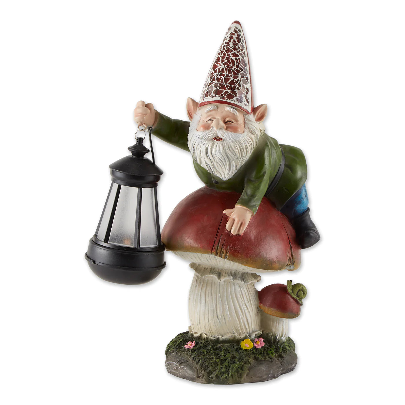 Gnome On Mushroom Solar Statue image 0