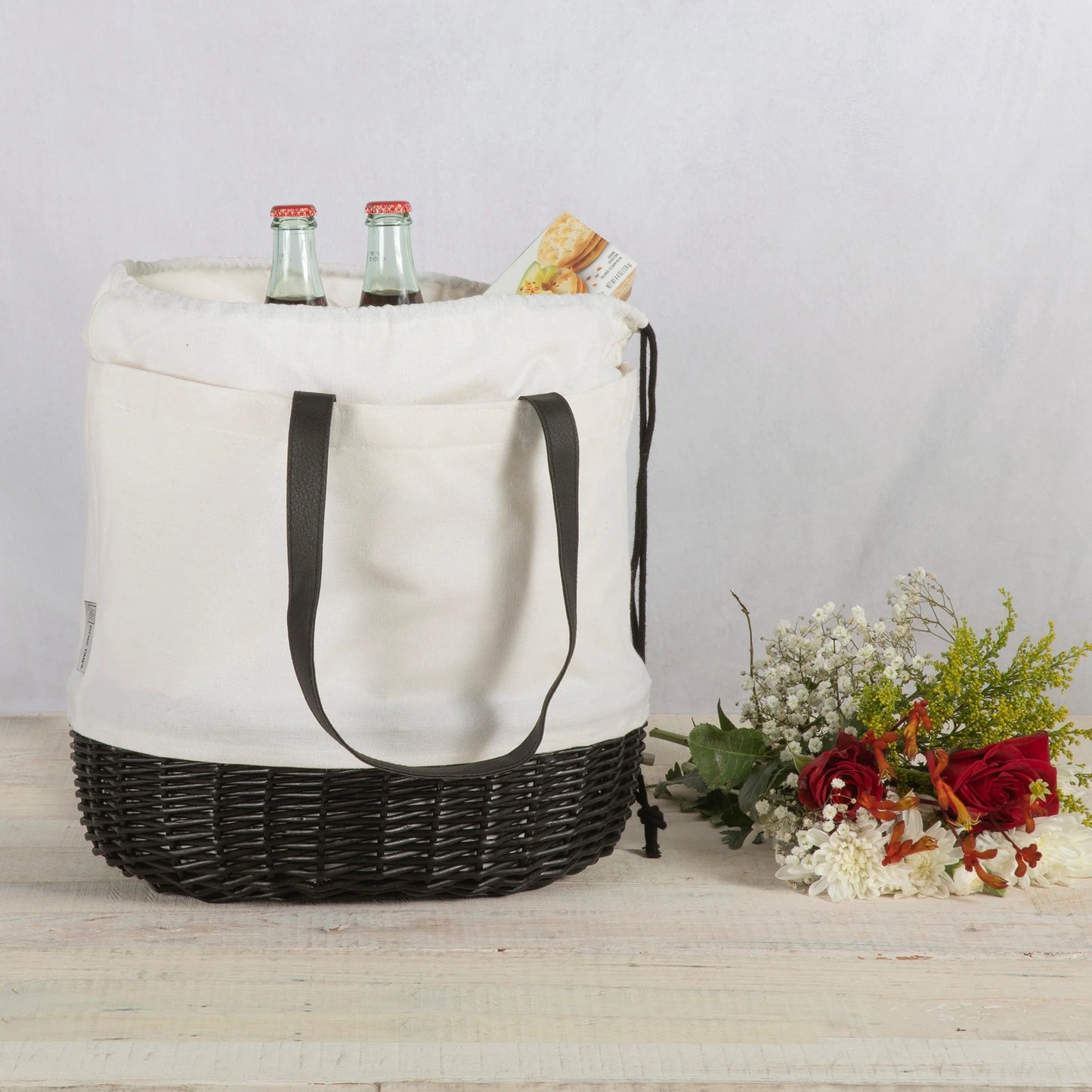 Coronado Canvas and Willow Basket Tote image 7