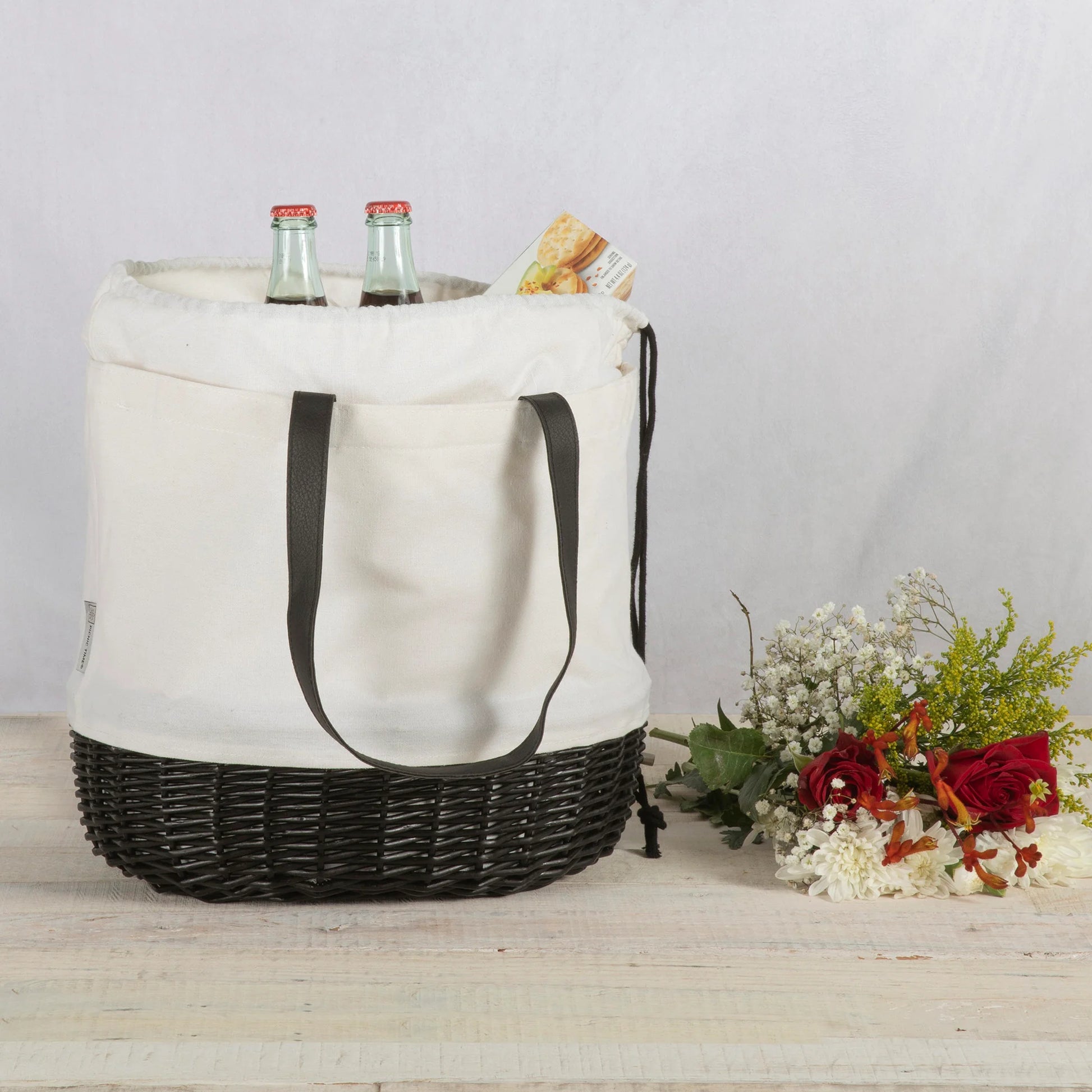 Coronado Canvas and Willow Basket Tote image 7