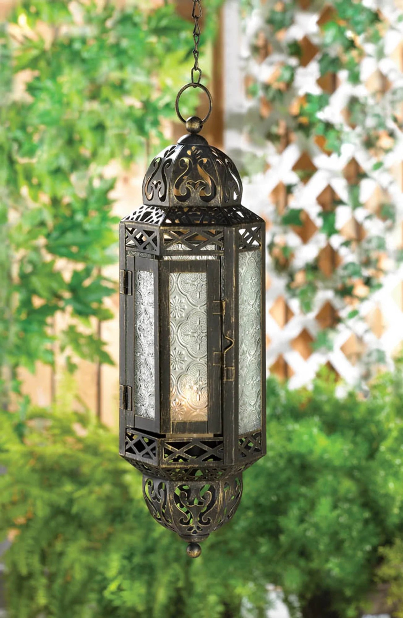 Victorian Hanging Candle Lantern image 2