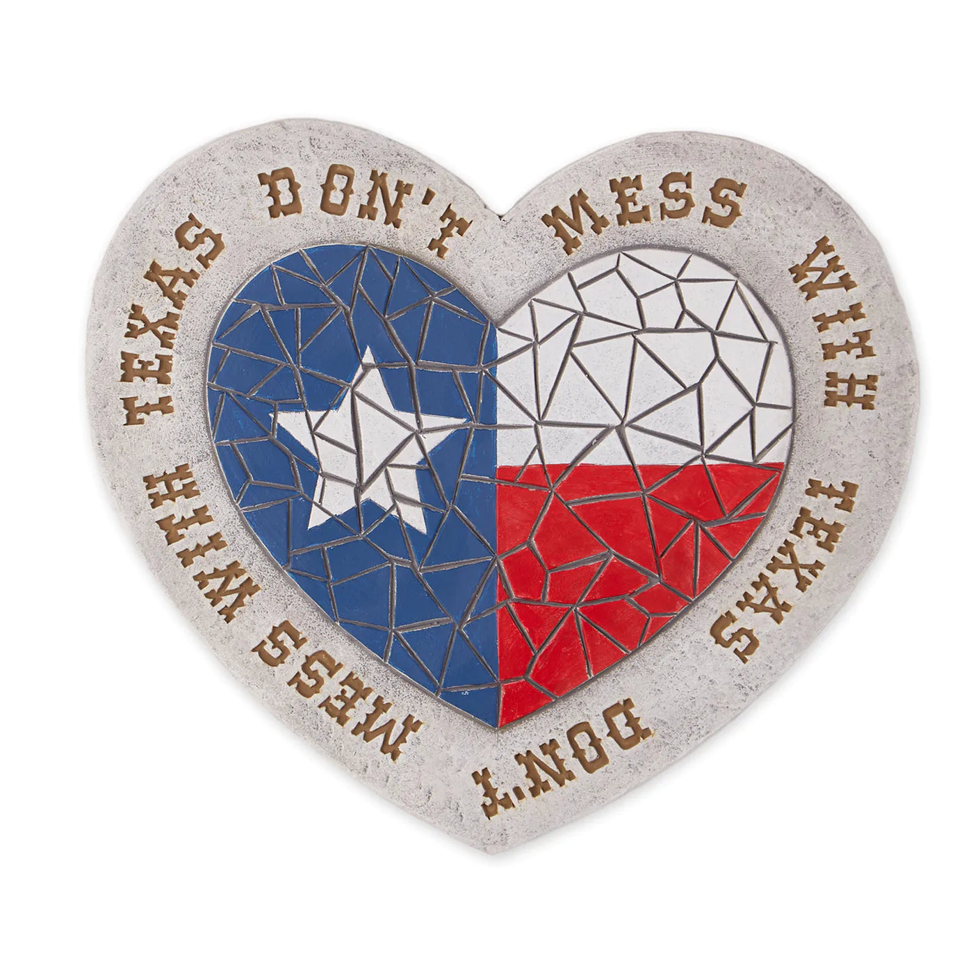 Texas Proud Stepping Stone - Don't Mess with Texas Heart Flag image 1