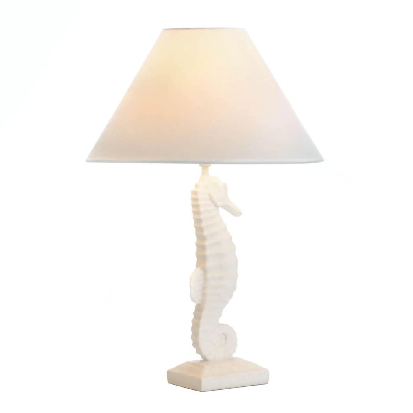 White Seahorse Table Lamp image 1