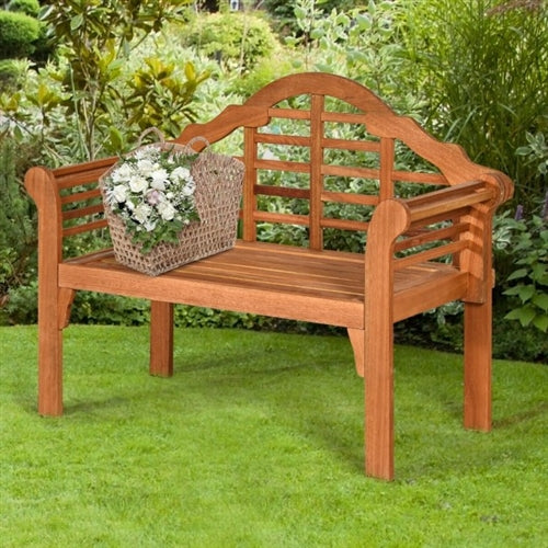 Farm Home Folding 2 Seater Garden Eucalyptus Bench image 2