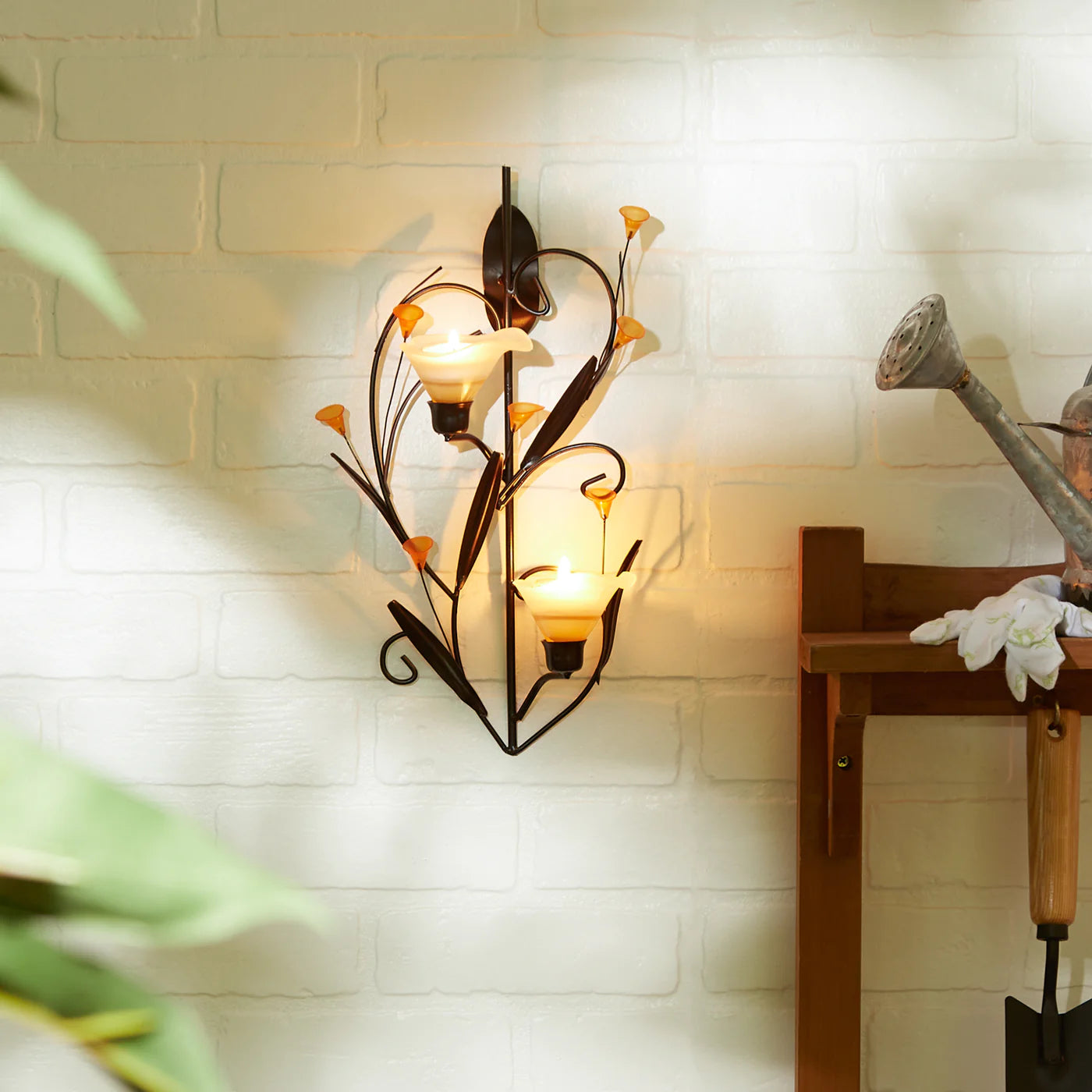 Amber Lilies Candle Wall Sconce image 3