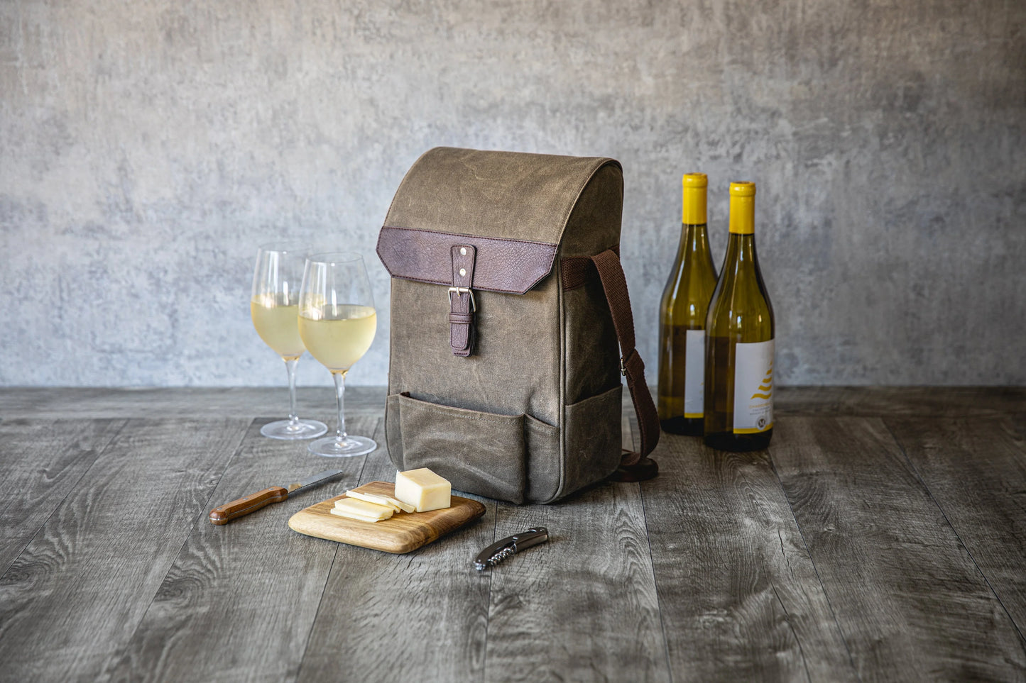 2 Bottle Insulated Wine & Cheese Cooler Tote