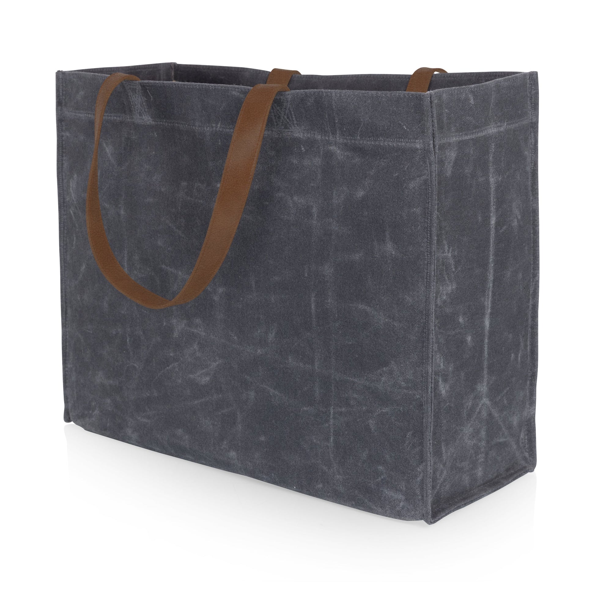 Market Waxed Canvas Tote with Leatherette Handles image 3