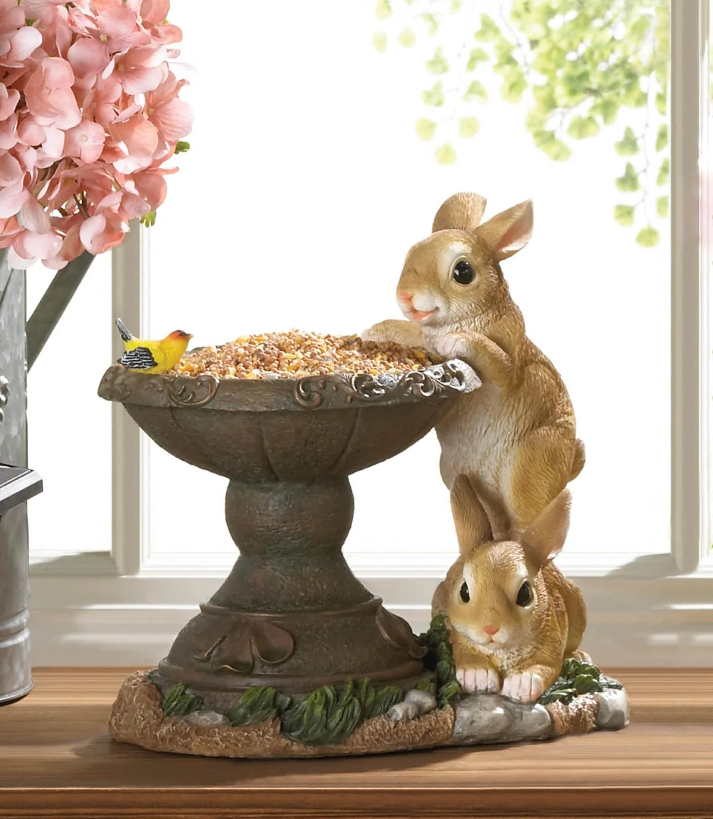 Playful Bunnies Bird Feeder image 4
