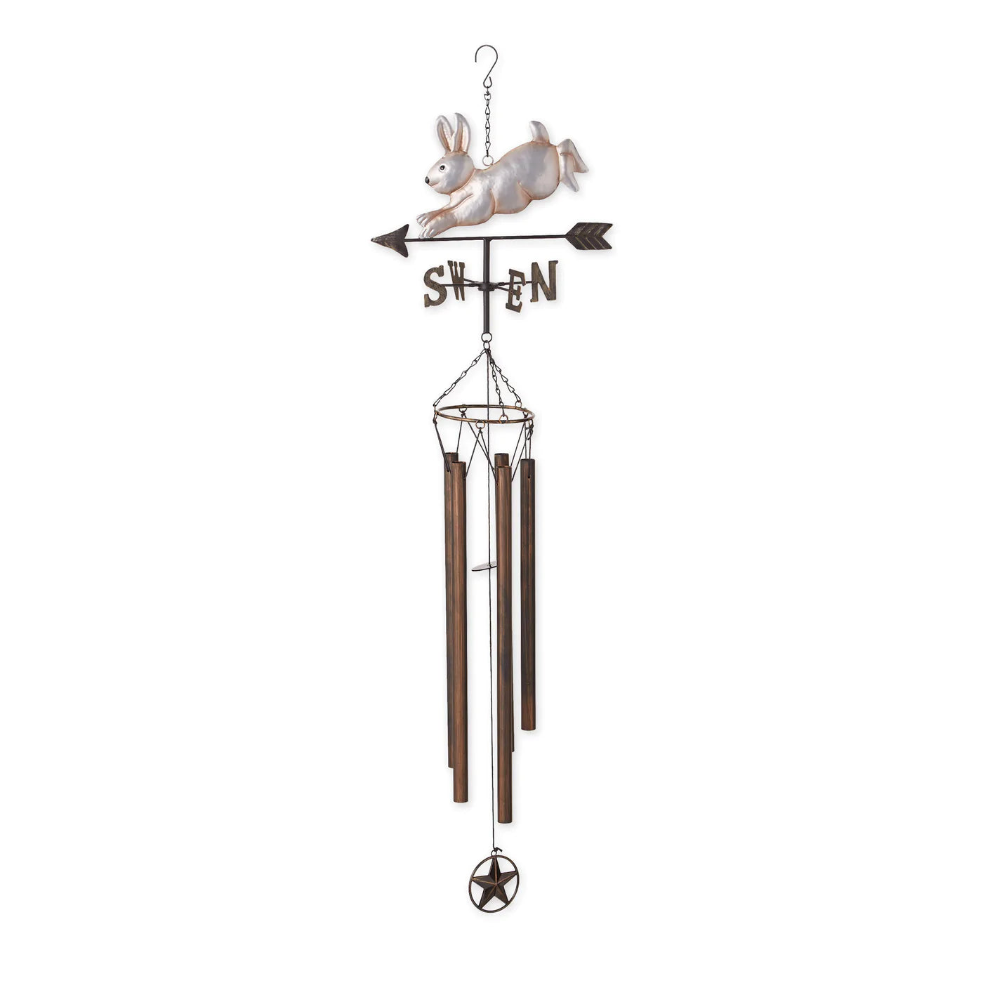 Weathervane Wind Chime-Silver Rabbit image 0