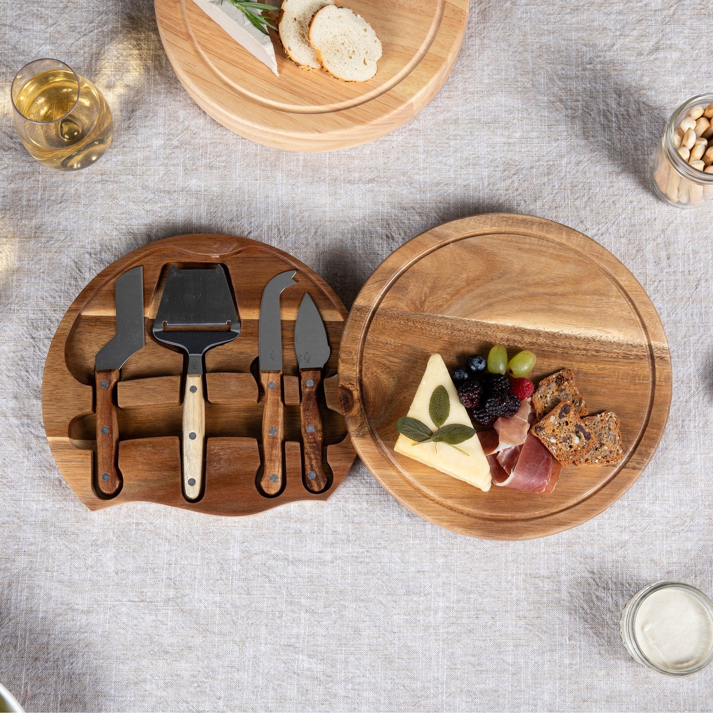 Acacia Circo Cheese Cutting Board & Tools Set image 1