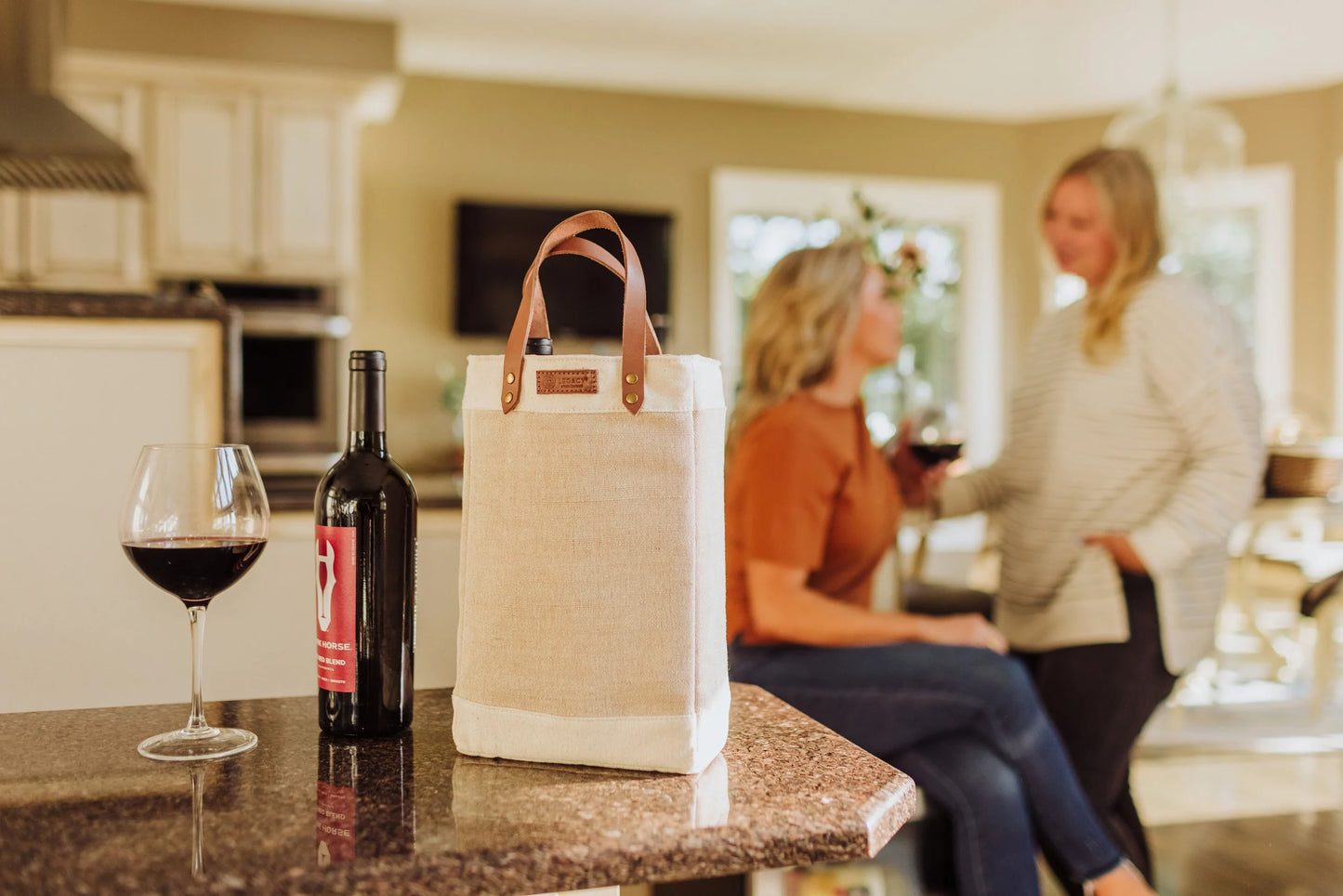 Pinot Jute 2 Bottle Insulated Wine Bag image 3