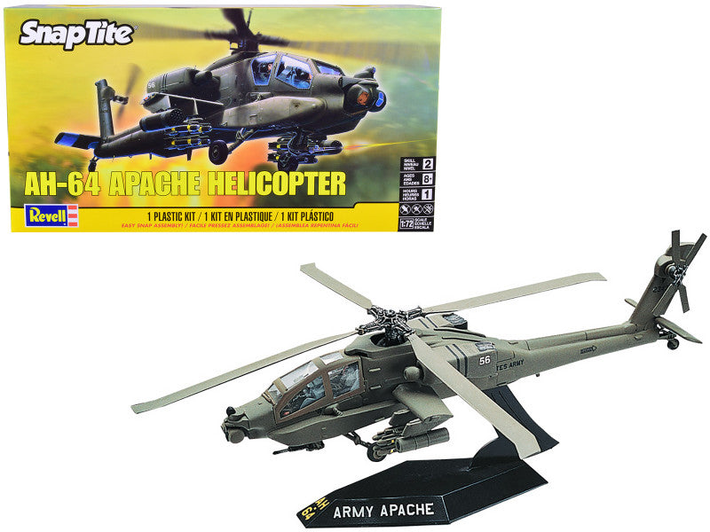 Level 2 Snap Tite Model Kit AH-64 Apache Helicopter 1/72 Scale Model by Revell image 0