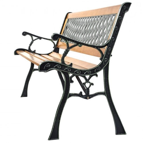 FarmHome Outdoor Patio Park Cast Iron Garden Porch Chair Bench image 2
