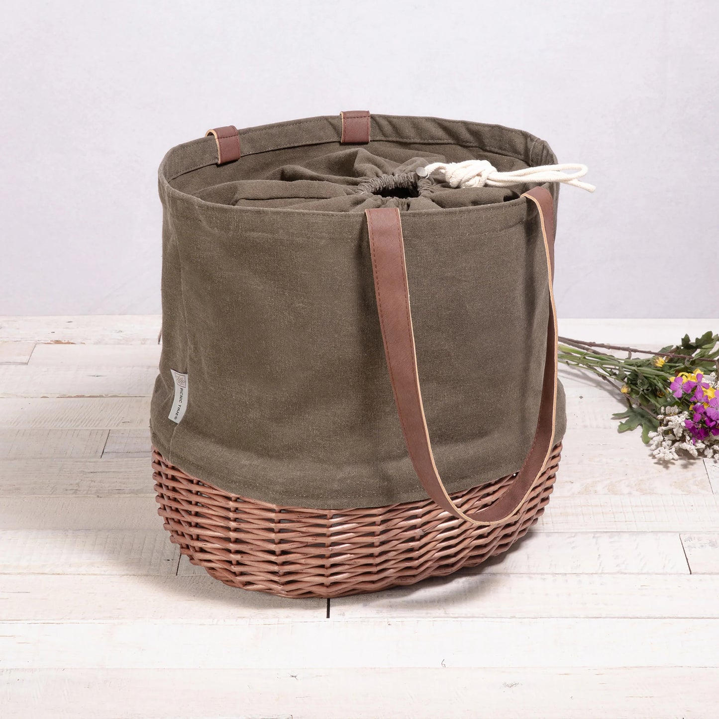 Coronado Canvas and Willow Basket Tote image 8