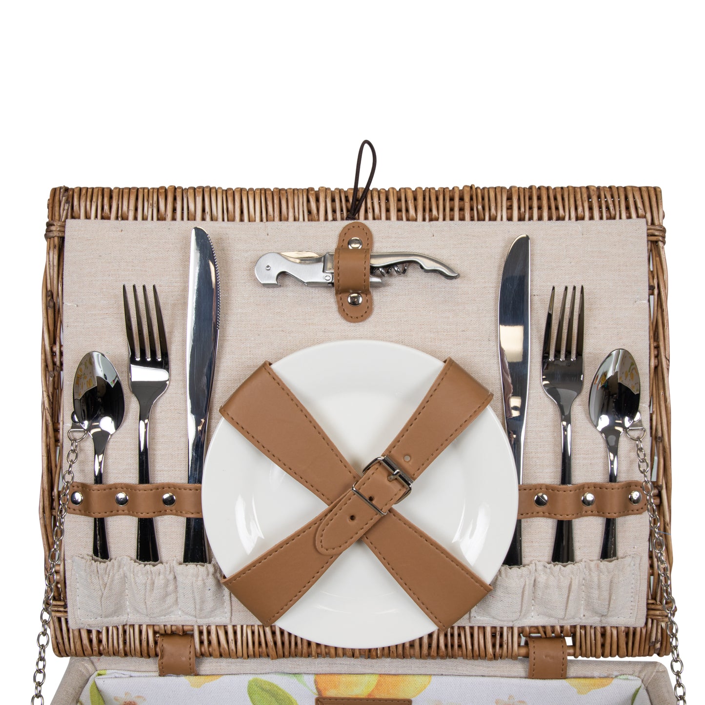 Lemongrove Picnic Basket for 2 - Bees & Lemons image 6
