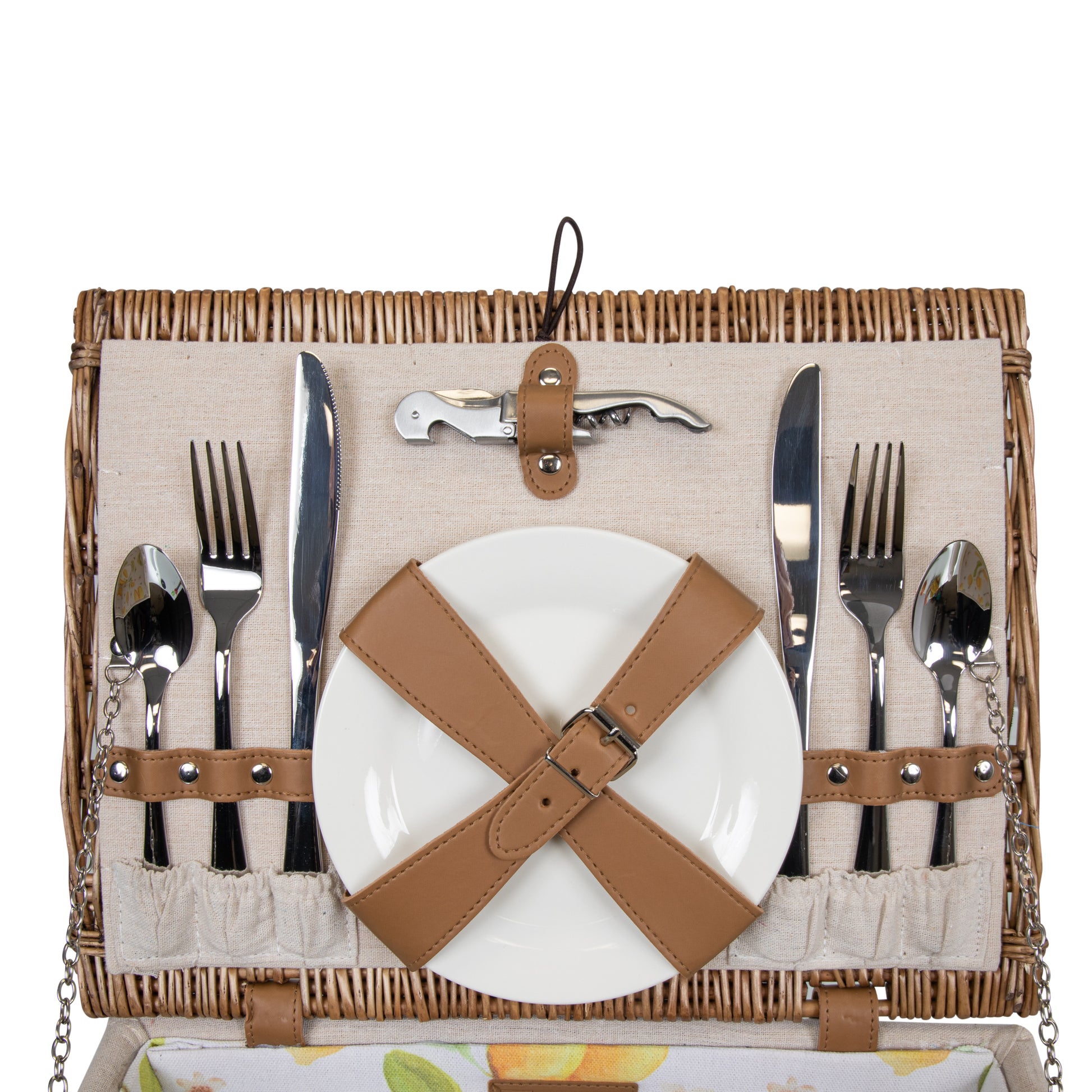 Lemongrove Picnic Basket for 2 - Bees & Lemons image 6