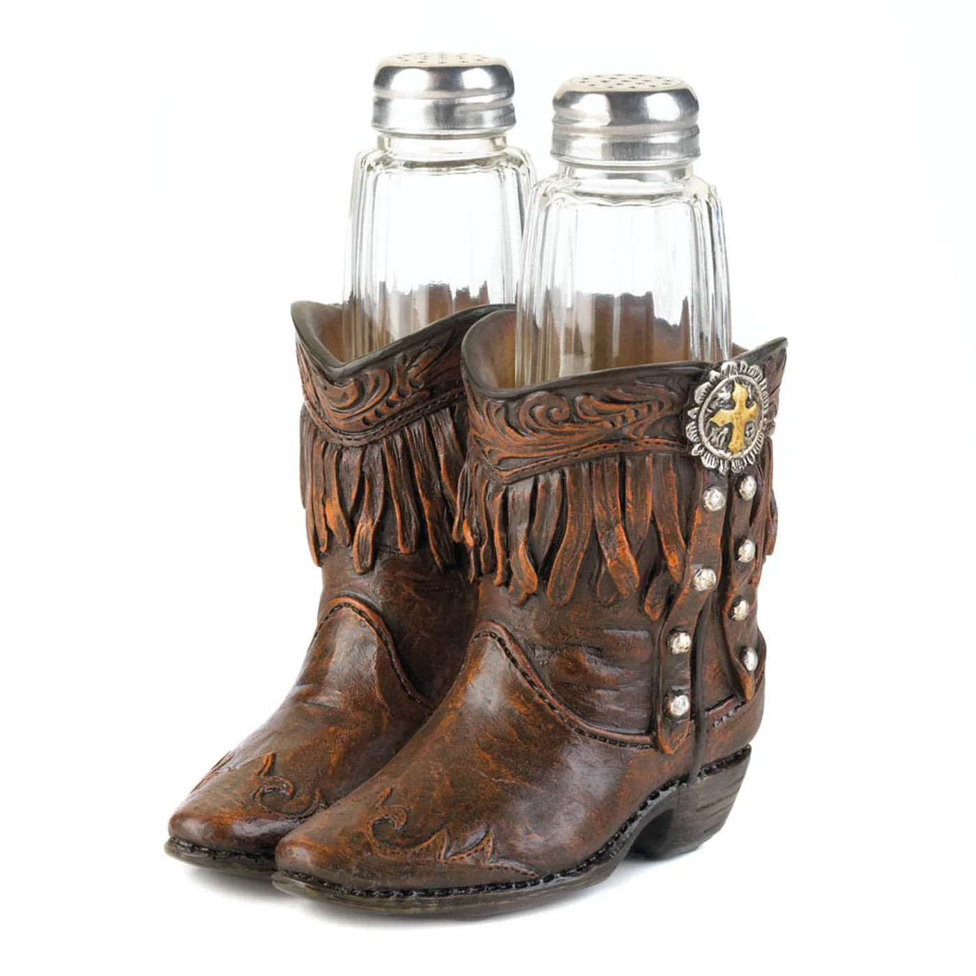 Cowboy Boots S and P Shakers Holder Set image 1