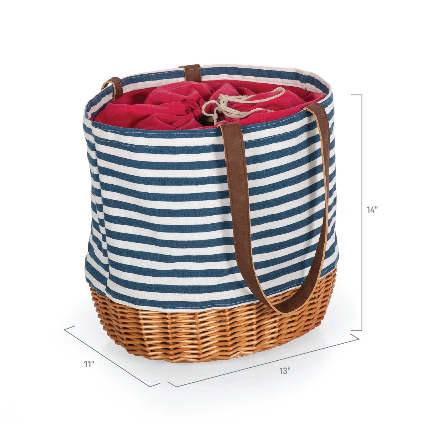 Coronado Canvas and Willow Basket Tote image 13