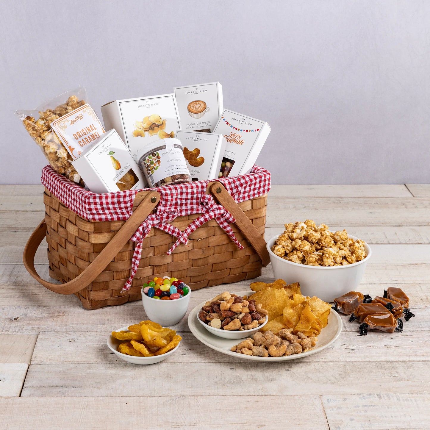 Farmhouse Basket with Gourmet Gift Pack image 2