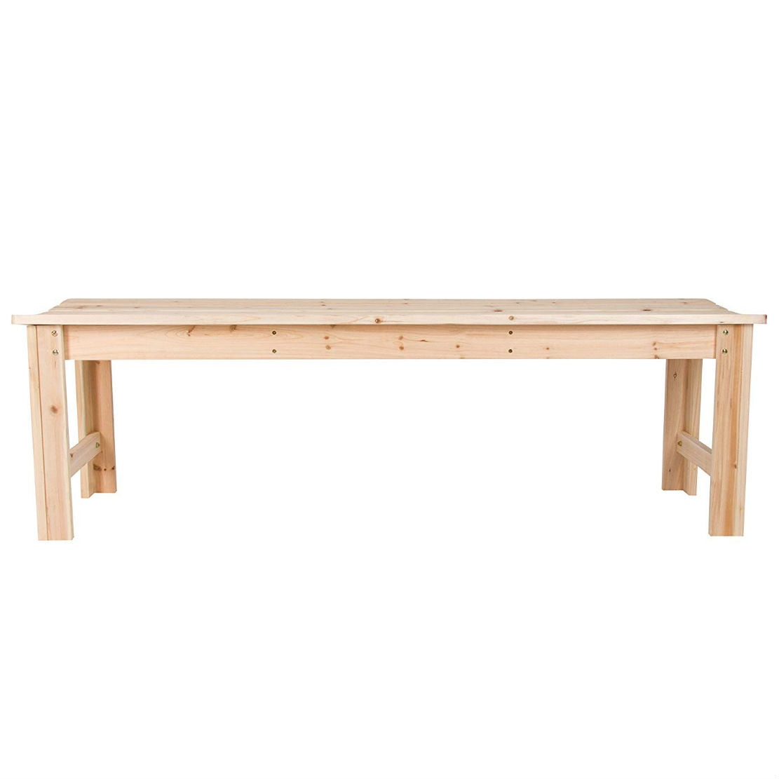 5-Ft Backless Garden Bench in Natural Yellow Cedar Wood image 2