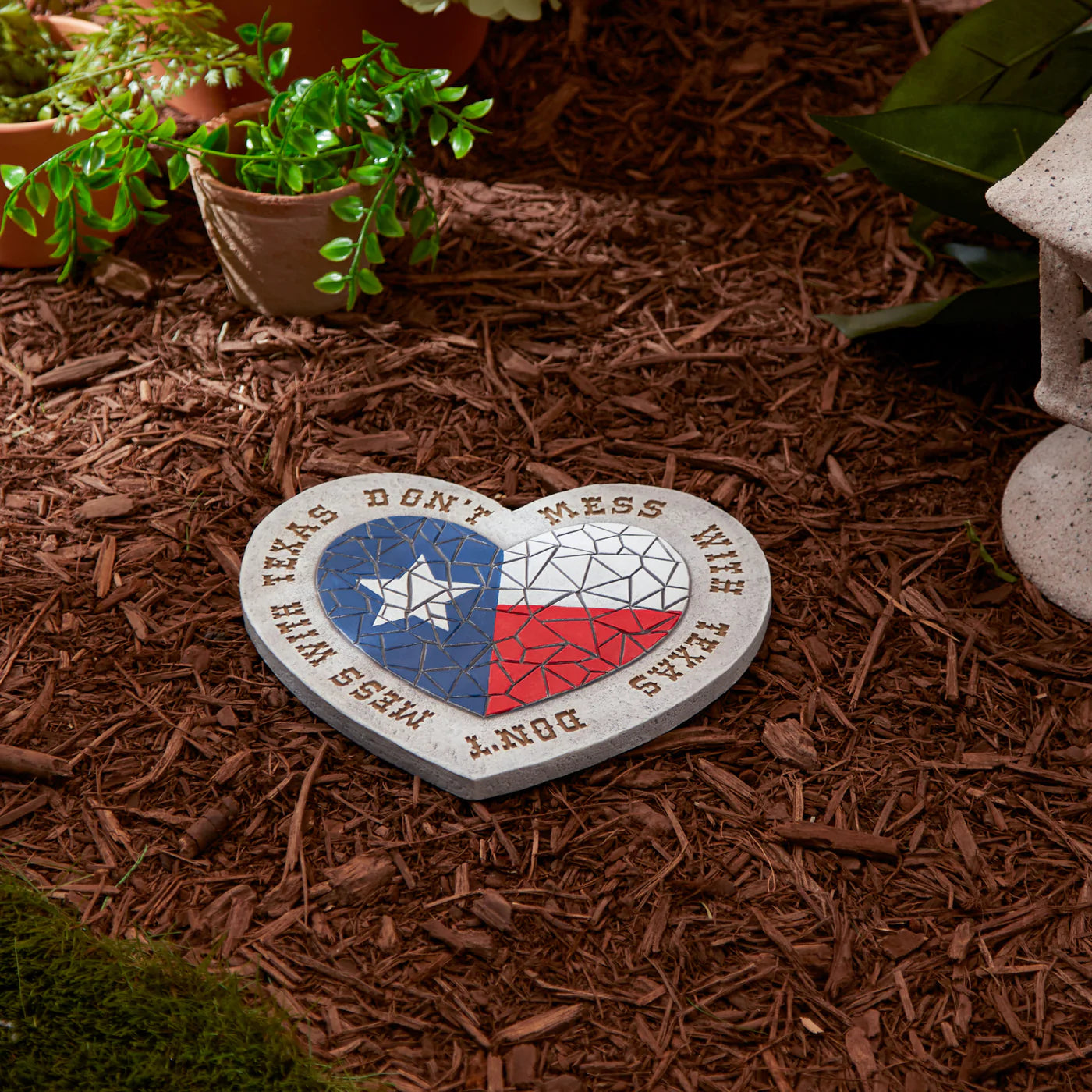 Texas Proud Stepping Stone - Don't Mess with Texas Heart Flag image 2