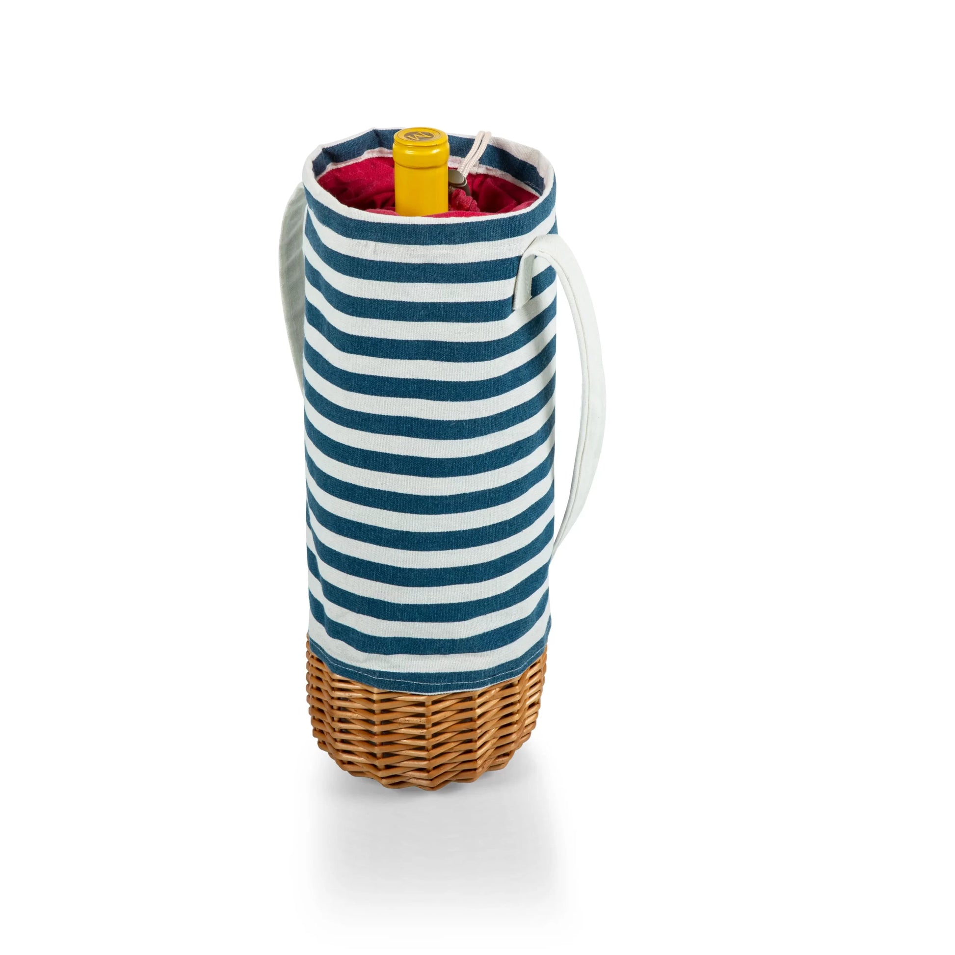 Malbec Insulated Canvas and Willow Wine Bottle Basket image 6