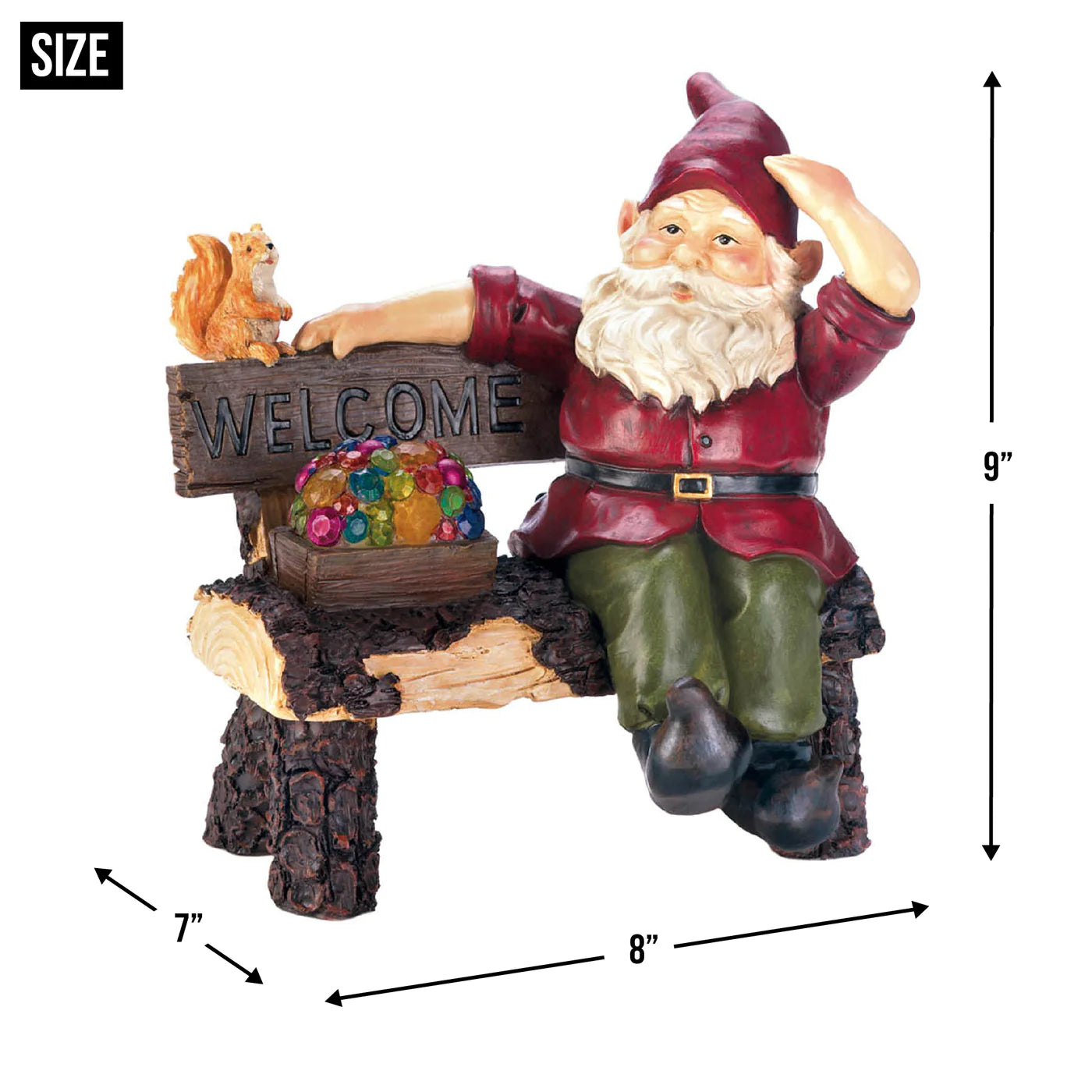 Solar Gnome On Welcome Bench image 4
