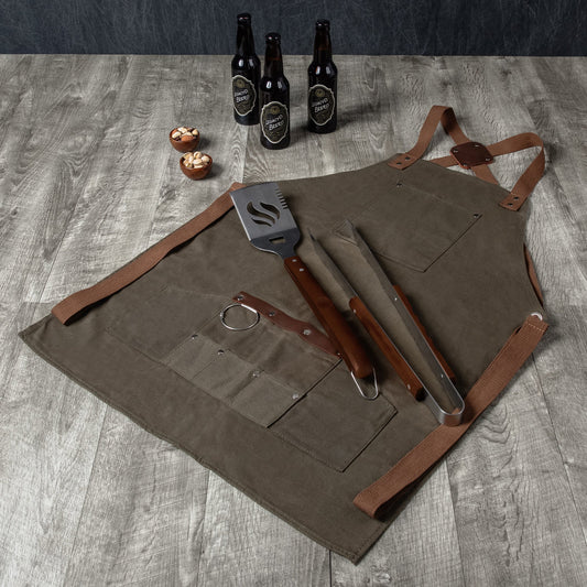 BBQ Apron with Tools & Bottle Opener image 0