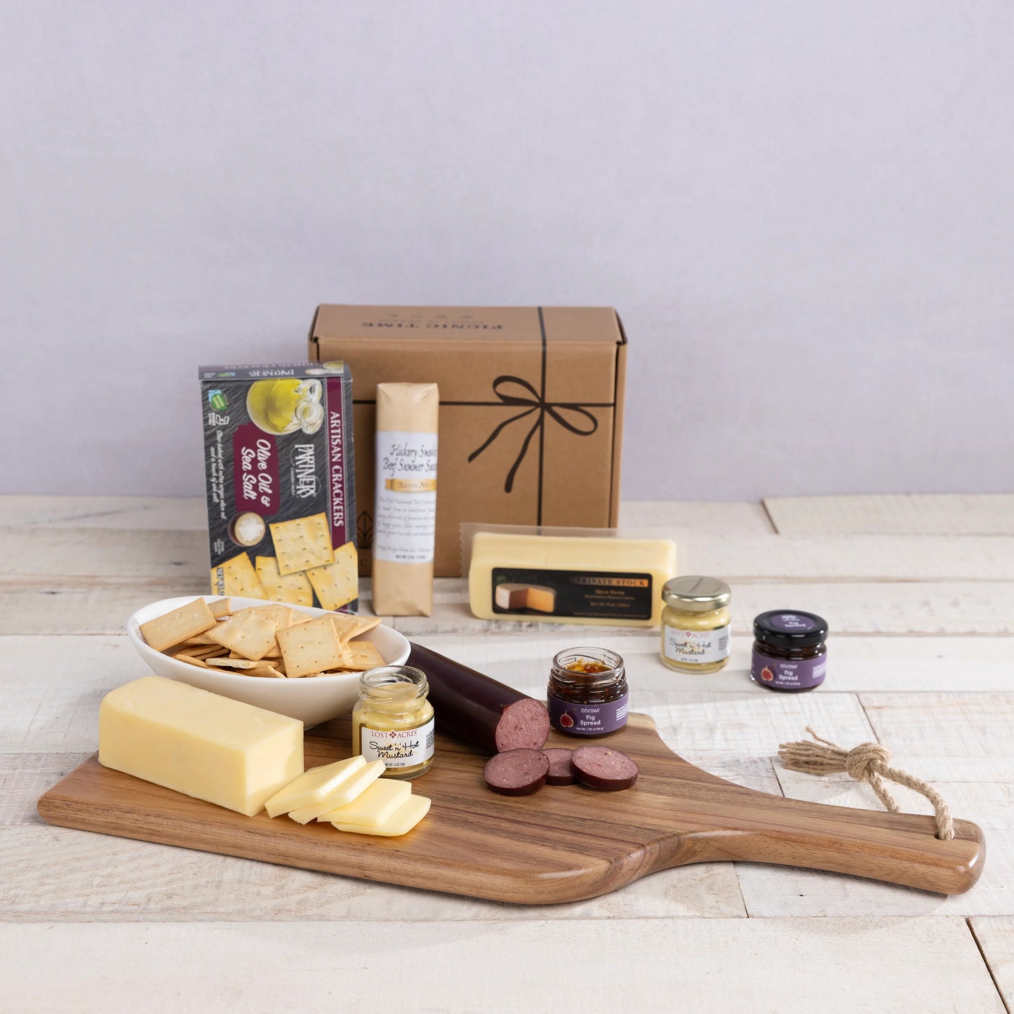 Artisan 18" Charcuterie Board with Gourmet Gift Pack image 2
