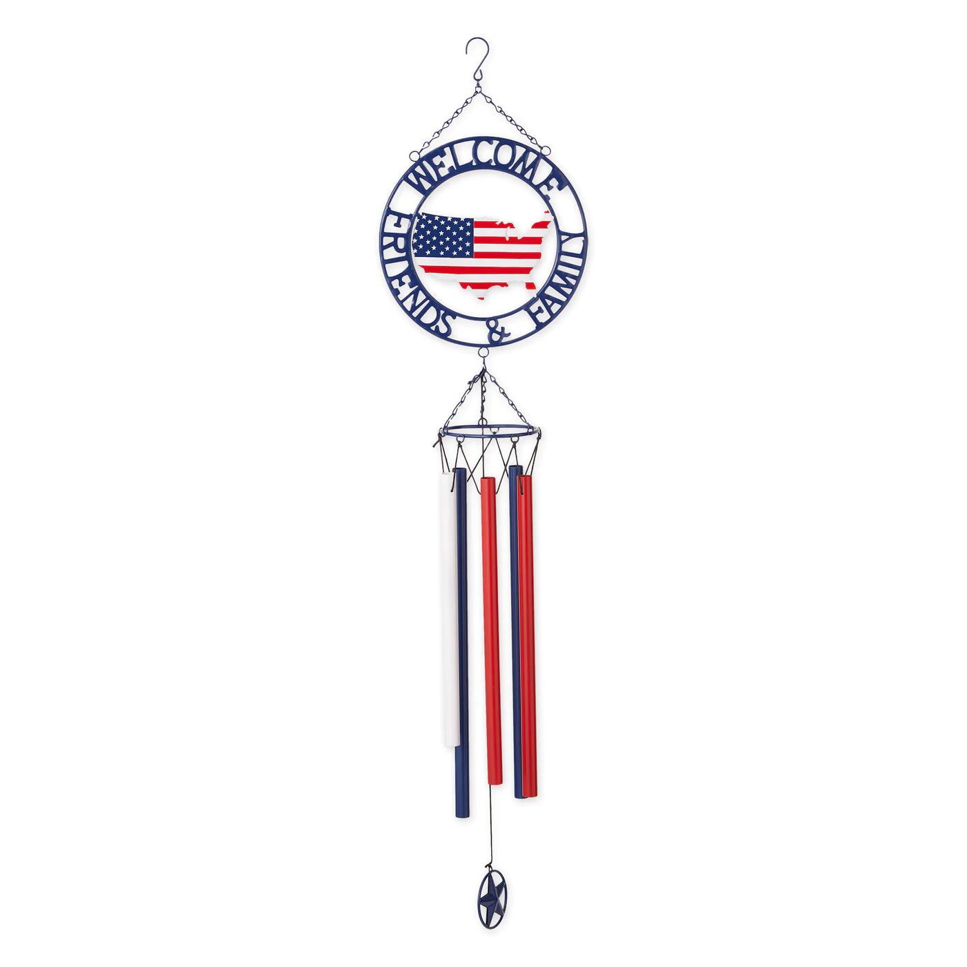Weathervane Wind Chime-Patriotic Welcome Friends & Family image 0