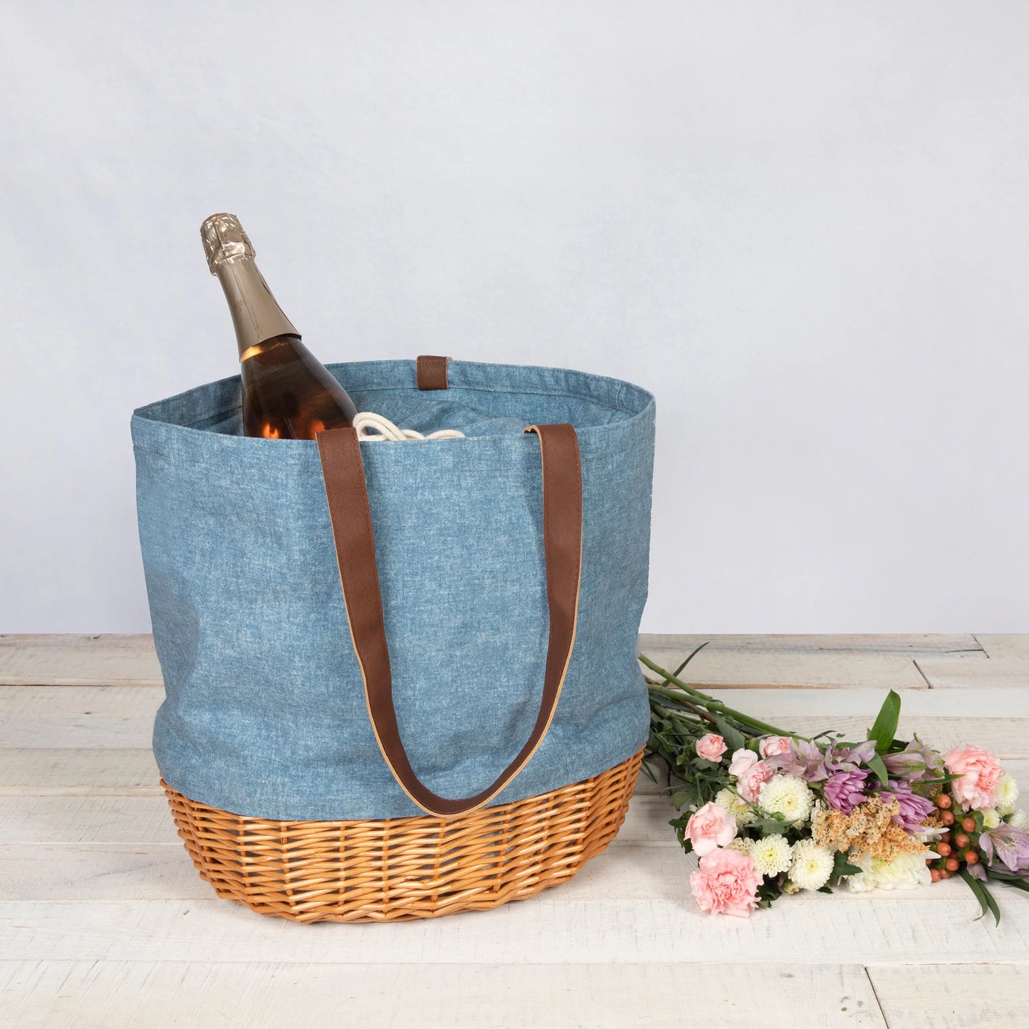 Coronado Canvas and Willow Basket Tote image 5