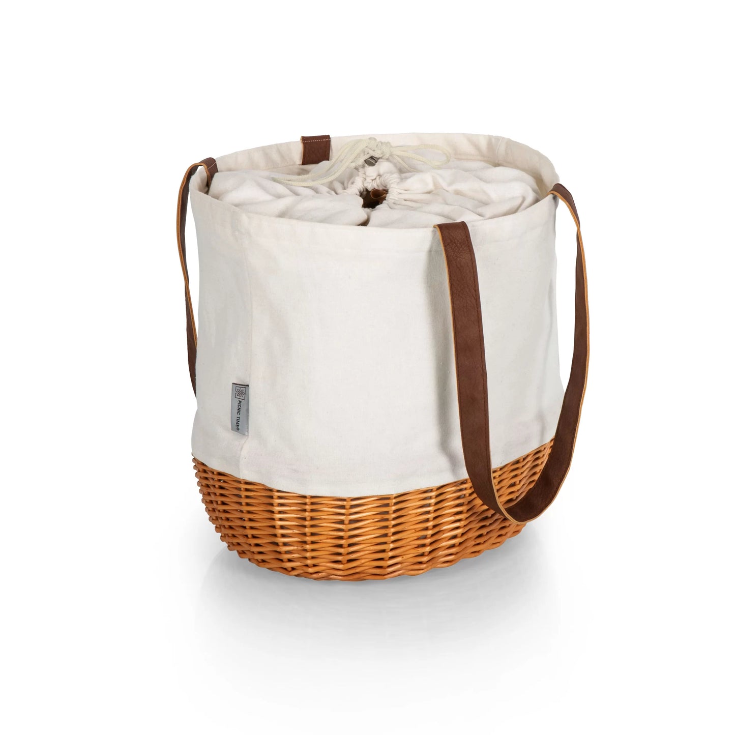 Coronado Canvas and Willow Basket Tote image 2