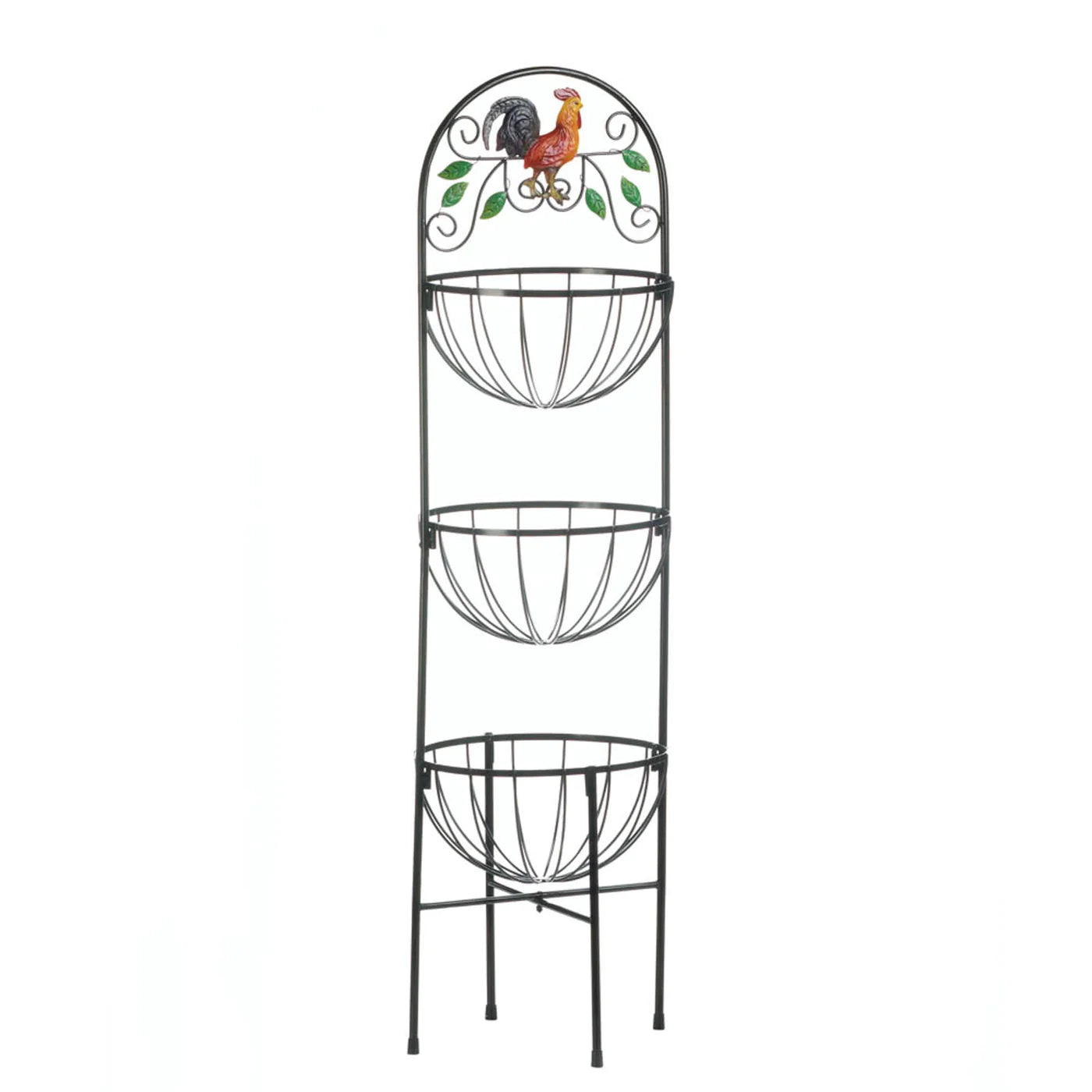 Rooster 3-Tier Kitchen Basket image 0