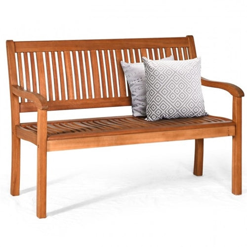 FarmHome Slatted 2 Seater Garden Eucalyptus Bench image 0