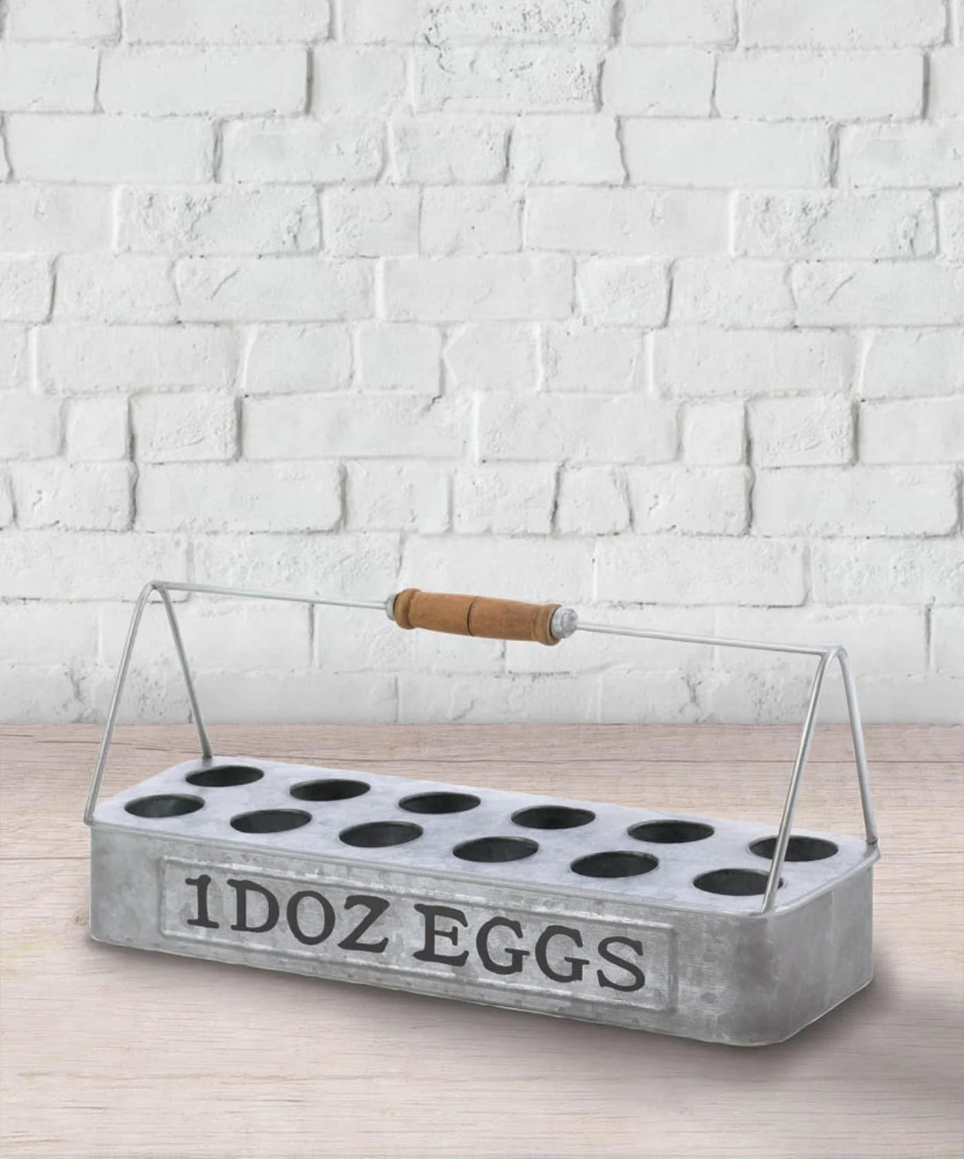 Galvanized Metal Egg Basket image 2
