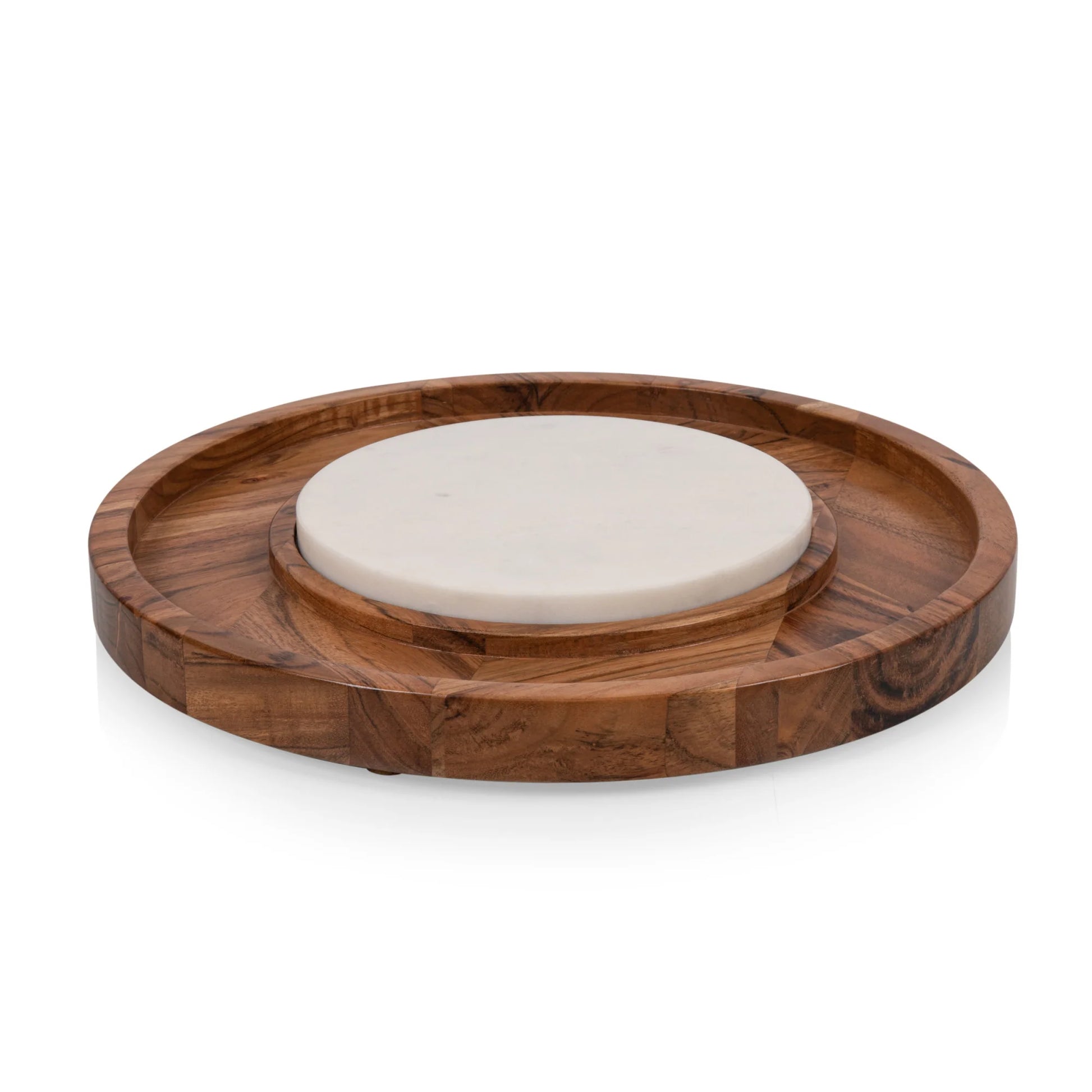 Isla Serving Platter With Marble Cheeseboard Insert image 0