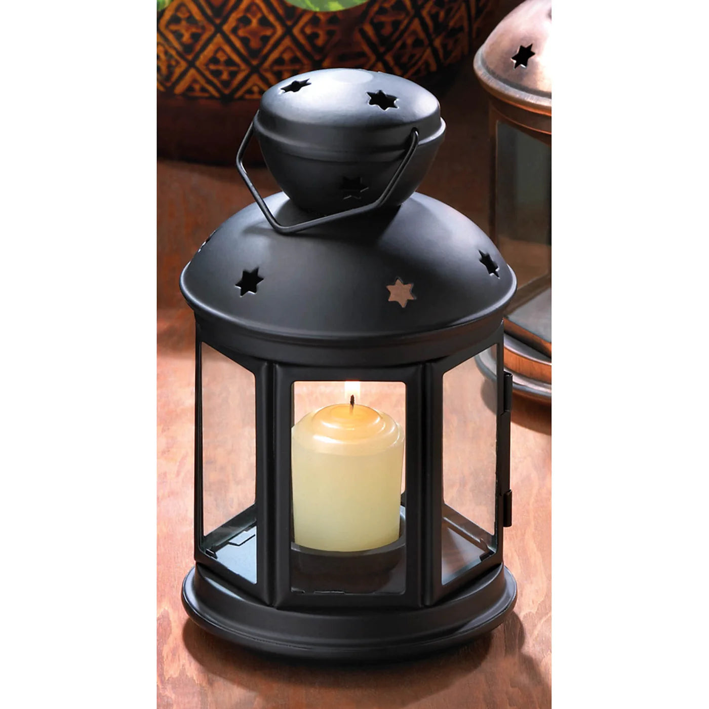 Black Colonial Candle Lamp image 2