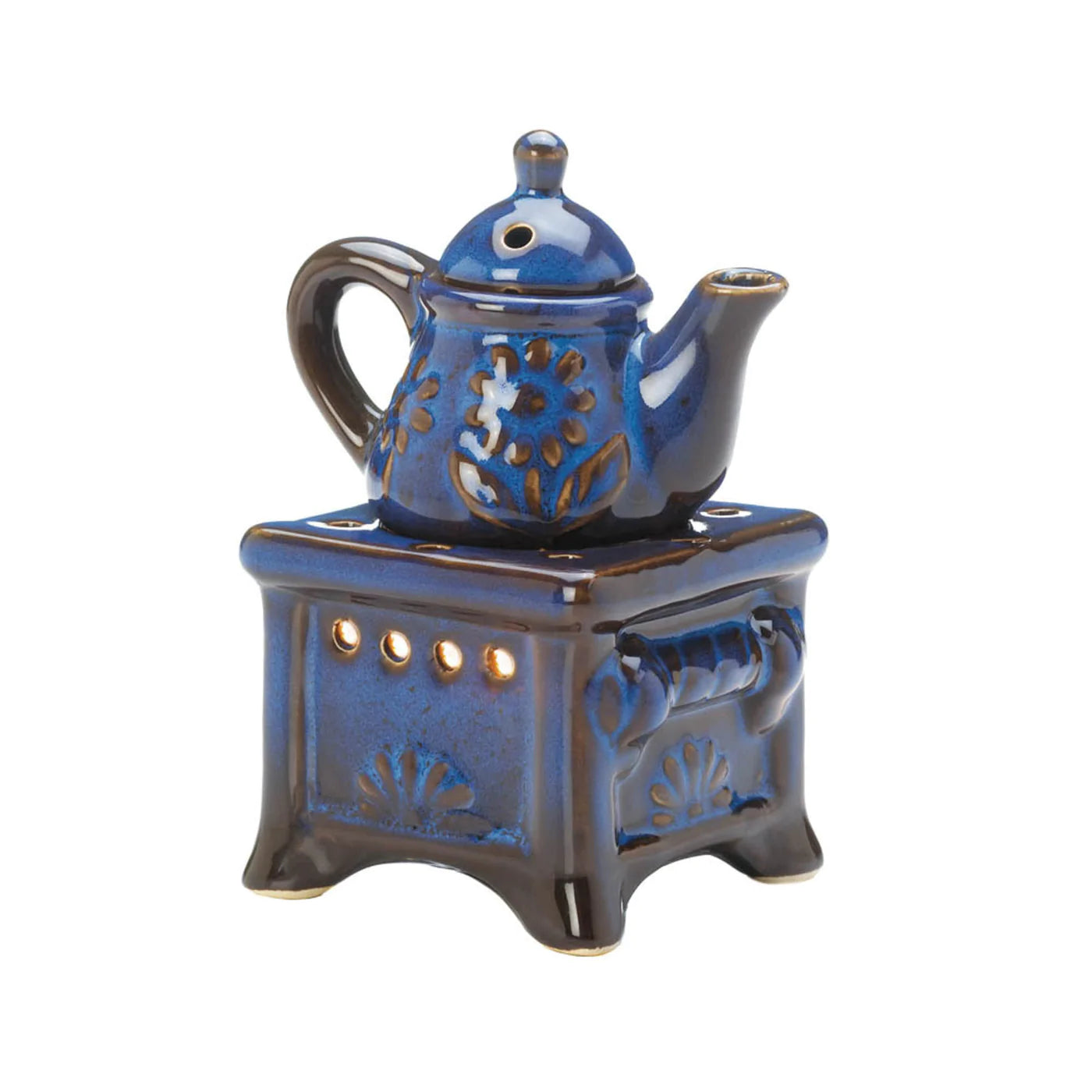 Blue Teapot Stove Oil Warmer image 0