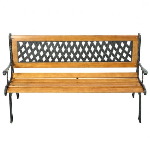 FarmHome Outdoor Patio Park Cast Iron Garden Porch Chair Bench image 1